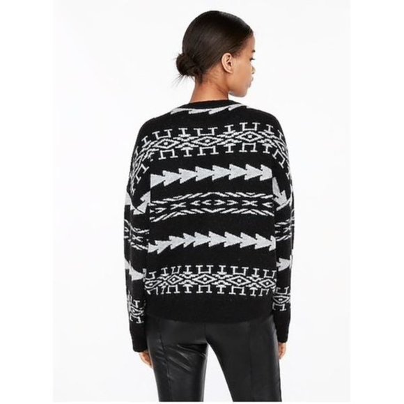 Express Miltered Geometric Pullover Sweater XS - Picture 2 of 3